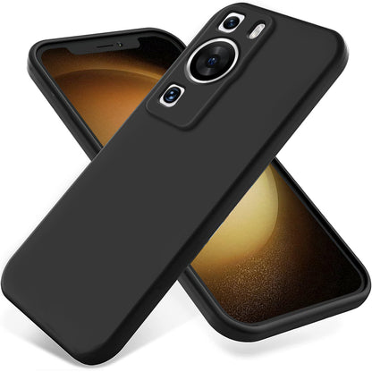 For Huawei P60 Pro / P60 Anti-Scratch Liquid Silicone Phone Case Soft Lining Shockproof Phone Cover with Strap