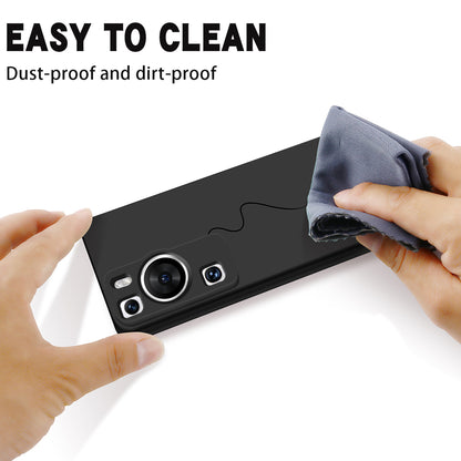 For Huawei P60 Pro / P60 Anti-Scratch Liquid Silicone Phone Case Soft Lining Shockproof Phone Cover with Strap