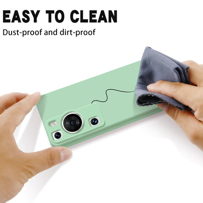 For Huawei P60 Pro / P60 Anti-Scratch Liquid Silicone Phone Case Soft Lining Shockproof Phone Cover with Strap