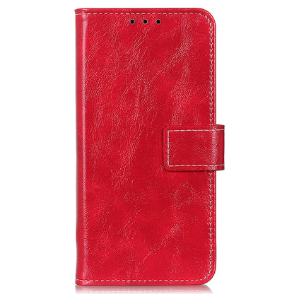 For Honor 90 Shockproof Case Crazy Horse Texture PU Leather Shell Stand Wallet Retro Phone Cover