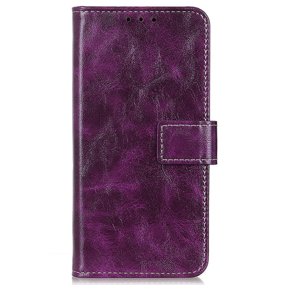 For Honor 90 Shockproof Case Crazy Horse Texture PU Leather Shell Stand Wallet Retro Phone Cover