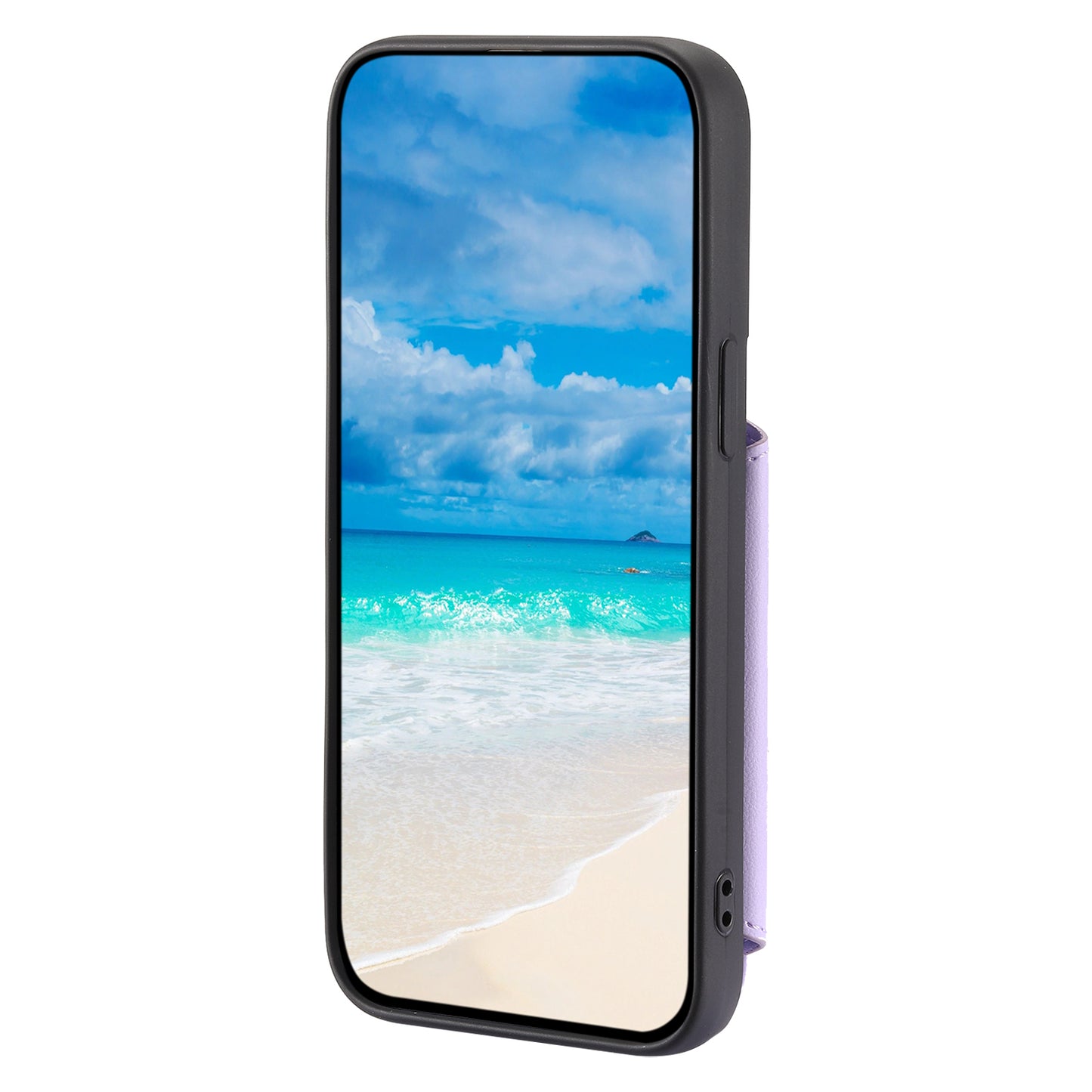 009 For Samsung Galaxy S23 PU Leather Coated TPU Zipper Phone Case Wallet Kickstand RFID Blocking Cover with Straps