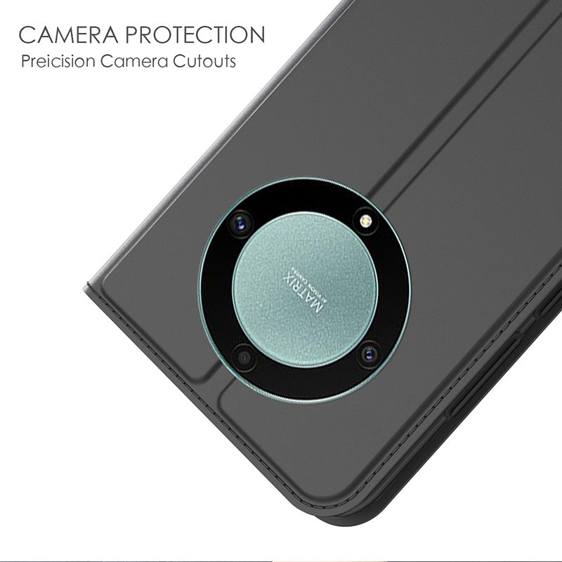 For Honor Magic5 Lite 5G / X40 5G / X9a 5G Anti-Fingerprint Phone Cover Card Slot PU Leather Stand Flip Phone Case