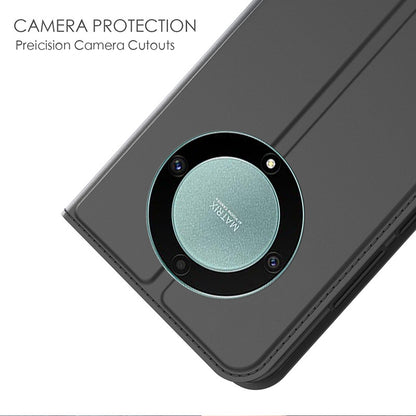 For Honor Magic5 Lite 5G / X40 5G / X9a 5G Anti-Fingerprint Phone Cover Card Slot PU Leather Stand Flip Phone Case