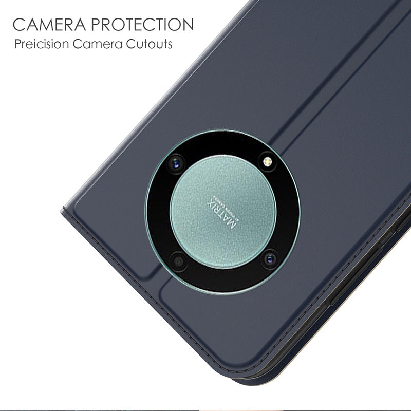For Honor Magic5 Lite 5G / X40 5G / X9a 5G Anti-Fingerprint Phone Cover Card Slot PU Leather Stand Flip Phone Case