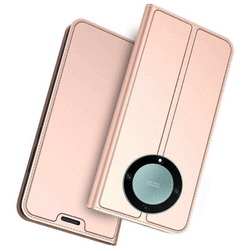 For Honor Magic5 Lite 5G / X40 5G / X9a 5G Anti-Fingerprint Phone Cover Card Slot PU Leather Stand Flip Phone Case