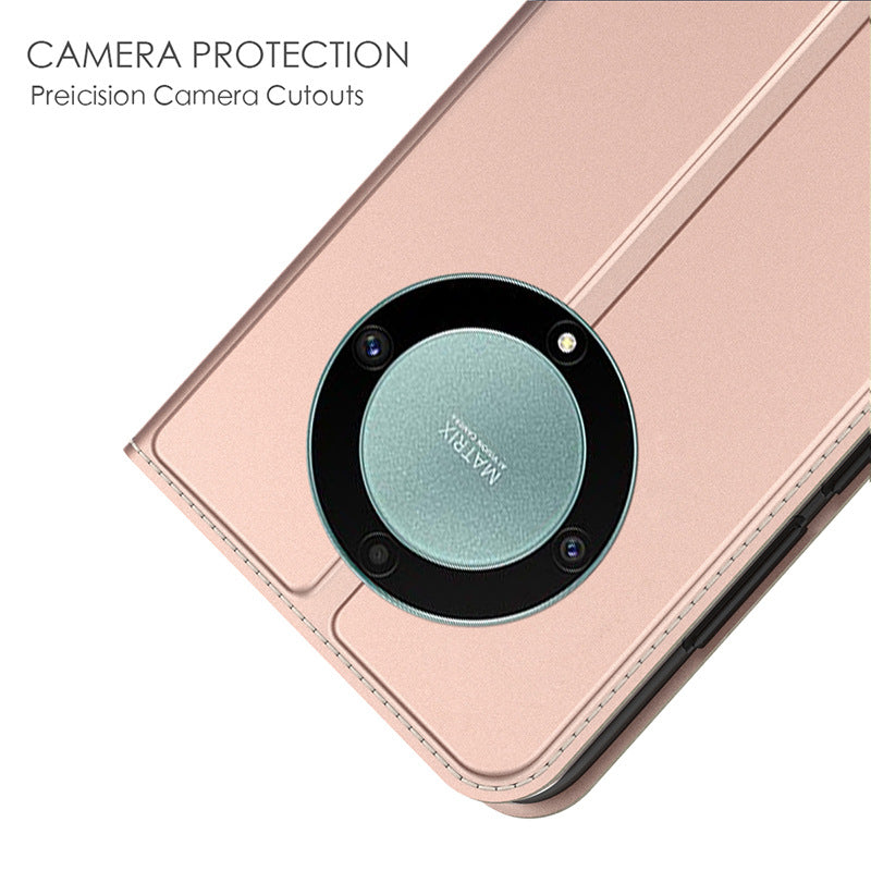 For Honor Magic5 Lite 5G / X40 5G / X9a 5G Anti-Fingerprint Phone Cover Card Slot PU Leather Stand Flip Phone Case