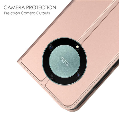 For Honor Magic5 Lite 5G / X40 5G / X9a 5G Anti-Fingerprint Phone Cover Card Slot PU Leather Stand Flip Phone Case