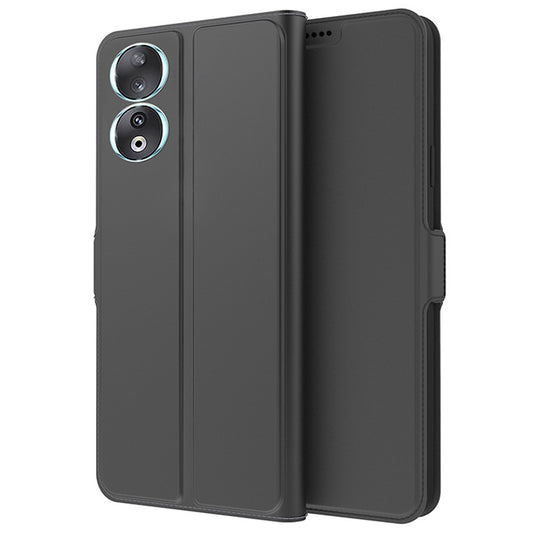 For Honor 90 Folio Flip PU Leather Stand Cover Card Holder Mobile Phone Case