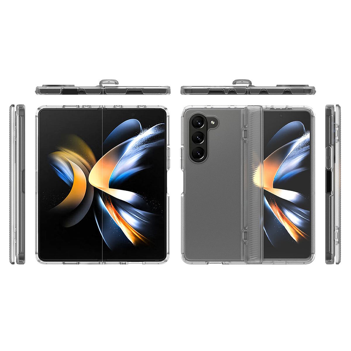 For Samsung Galaxy Z Fold5 5G Case Hinge Protection Matte Phone Cover with PET Film