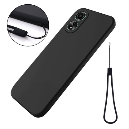 Flexible Phone Case for Oppo A58 4G , Liquid Silicone+Soft Lining Smartphone Cover