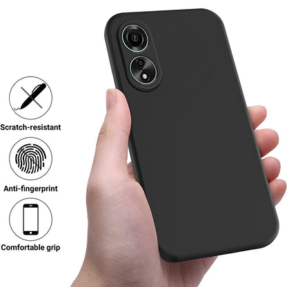 Flexible Phone Case for Oppo A58 4G , Liquid Silicone+Soft Lining Smartphone Cover