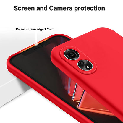 Flexible Phone Case for Oppo A58 4G , Liquid Silicone+Soft Lining Smartphone Cover