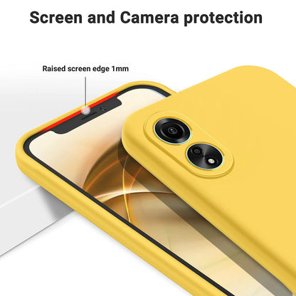 Flexible Phone Case for Oppo A58 4G , Liquid Silicone+Soft Lining Smartphone Cover