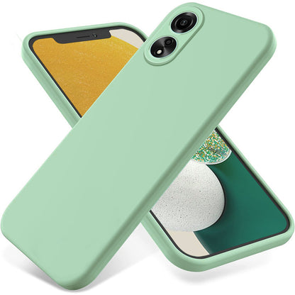 Flexible Phone Case for Oppo A58 4G , Liquid Silicone+Soft Lining Smartphone Cover