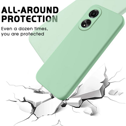 Flexible Phone Case for Oppo A58 4G , Liquid Silicone+Soft Lining Smartphone Cover