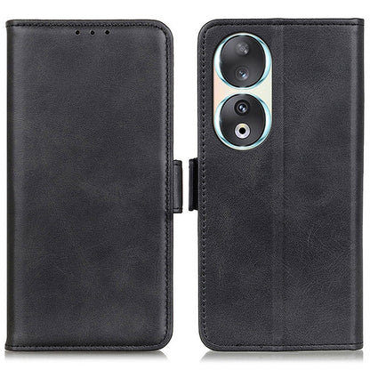 For Honor 90 Cowhide Texture Wallet Phone Case PU Leather Cover with Stand