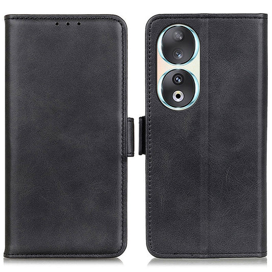 For Honor 90 Cowhide Texture Wallet Phone Case PU Leather Cover with Stand