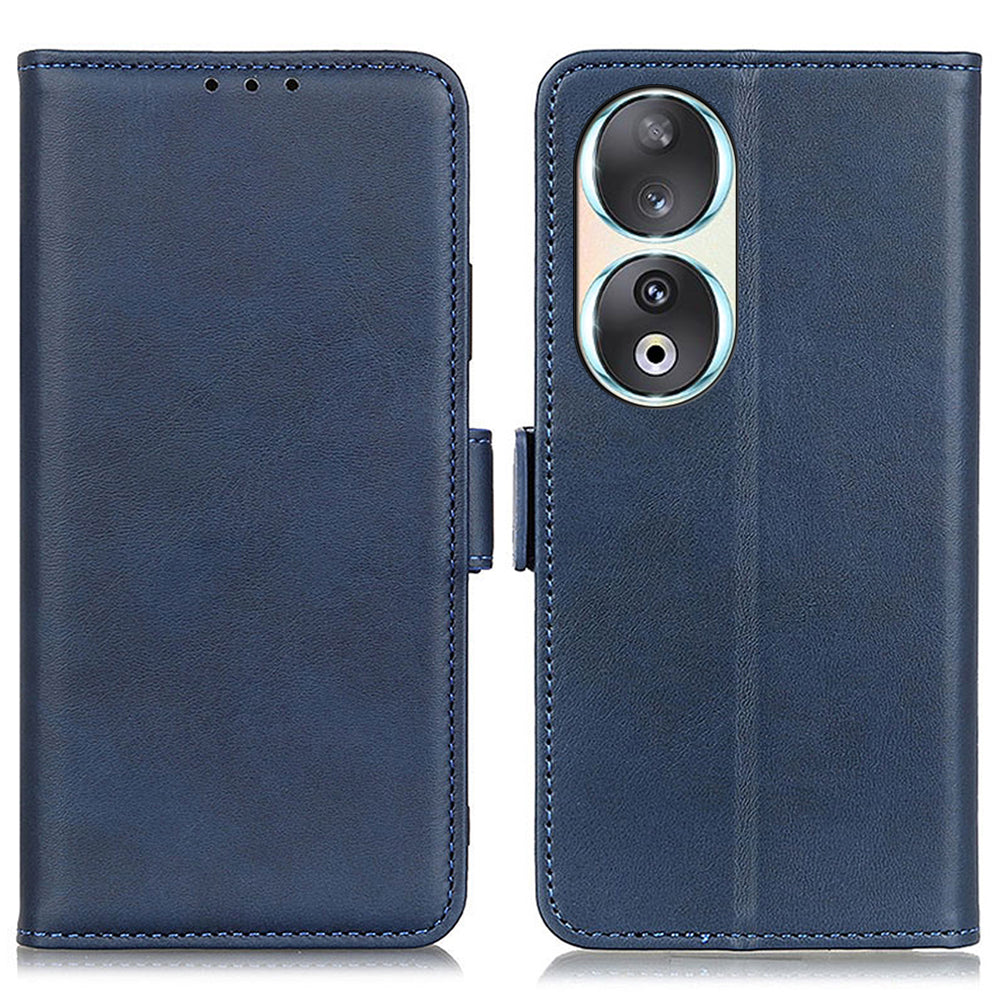For Honor 90 Cowhide Texture Wallet Phone Case PU Leather Cover with Stand