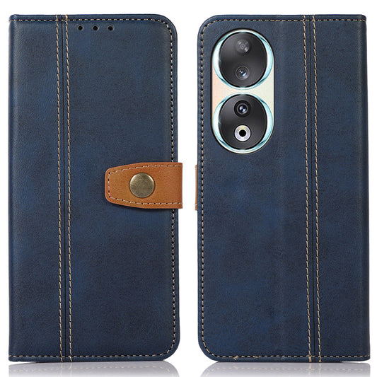 For Honor 90 Full Protection Shell Phone Case Calf Texture Leather Wallet Stand Cover