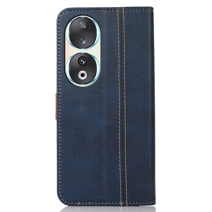 For Honor 90 Full Protection Shell Phone Case Calf Texture Leather Wallet Stand Cover