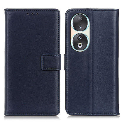 For Honor 90 Stand Phone Cover Textured PU Leather Wallet Anti-Scratch Smartphone Case