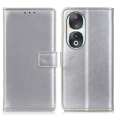 For Honor 90 Stand Phone Cover Textured PU Leather Wallet Anti-Scratch Smartphone Case