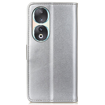 For Honor 90 Stand Phone Cover Textured PU Leather Wallet Anti-Scratch Smartphone Case