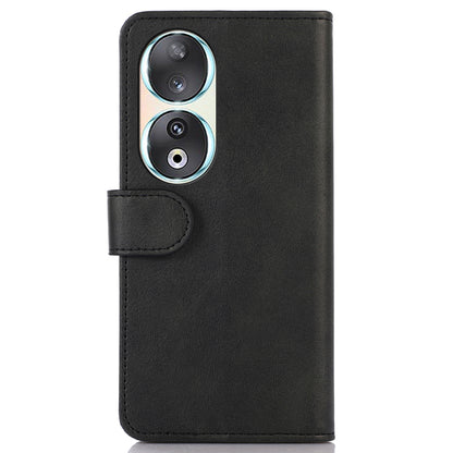For Honor 90 Smartphone Case Cowhide Texture PU Leather Wallet Stand Phone Cover