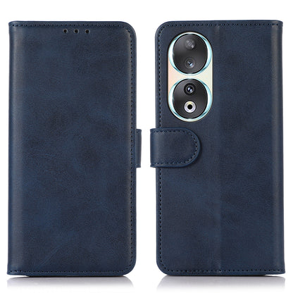 For Honor 90 Smartphone Case Cowhide Texture PU Leather Wallet Stand Phone Cover