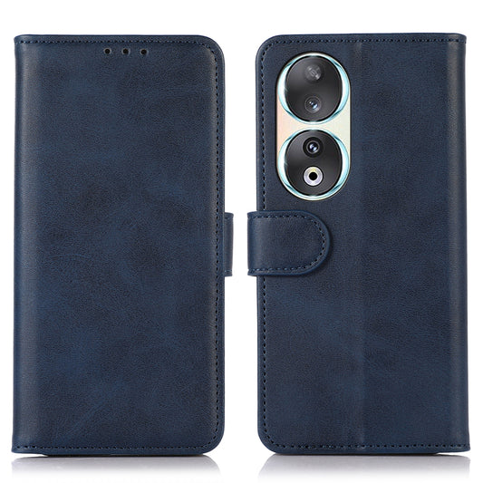 For Honor 90 Smartphone Case Cowhide Texture PU Leather Wallet Stand Phone Cover