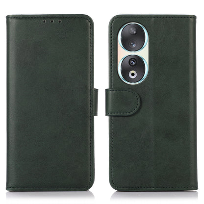 For Honor 90 Smartphone Case Cowhide Texture PU Leather Wallet Stand Phone Cover