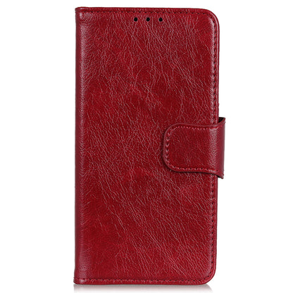 For Honor 90 Split Leather Wallet Stand Protective Case Nappa Texture Phone Cover