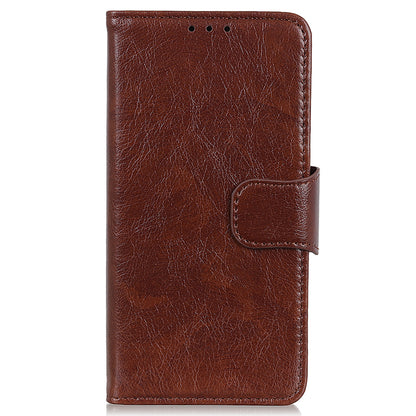 For Honor 90 Split Leather Wallet Stand Protective Case Nappa Texture Phone Cover