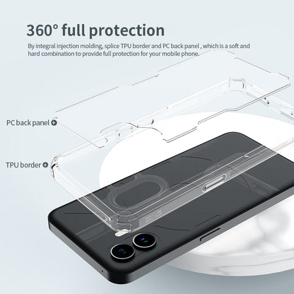 NILLKIN Nature Pro Series Crystal Clear PC+TPU Case for Nothing Phone (2) Shockproof Slim Phone Cover