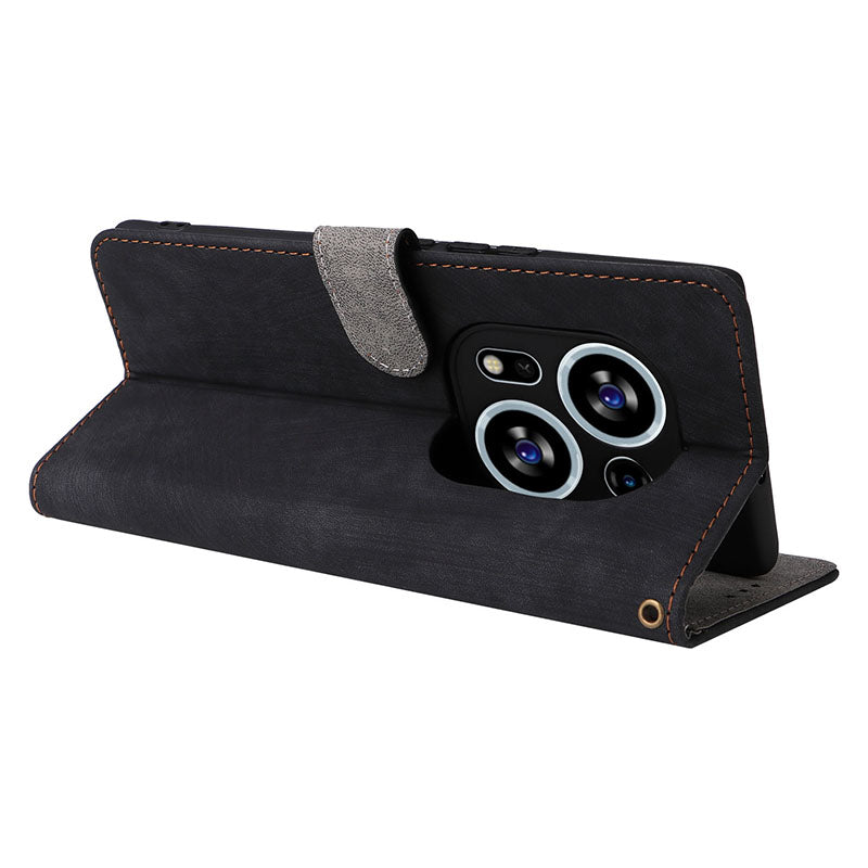 For Tecno Phantom X2 5G / X2 Pro 5G RFID Blocking Phone Case Folio Flip Leather Wallet Stand Cover with Strap