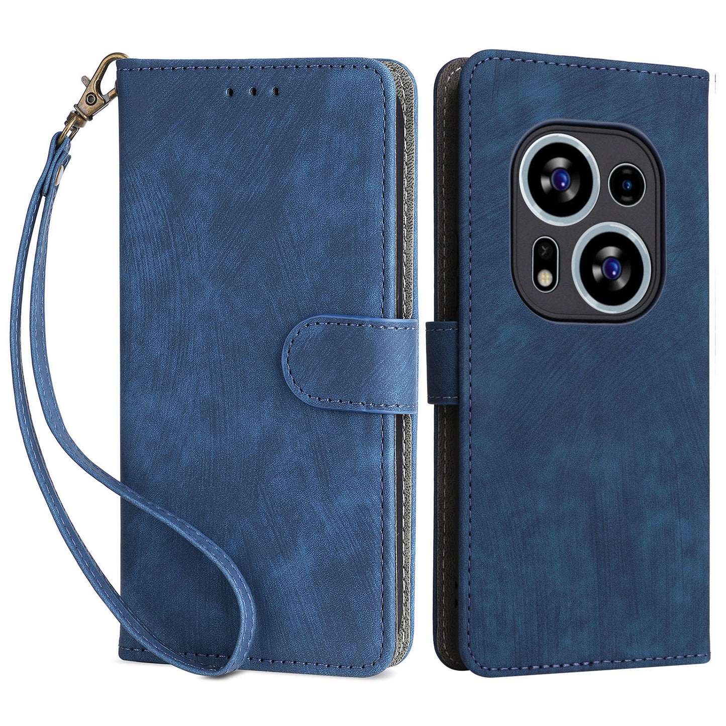 For Tecno Phantom X2 5G / X2 Pro 5G RFID Blocking Phone Case Folio Flip Leather Wallet Stand Cover with Strap