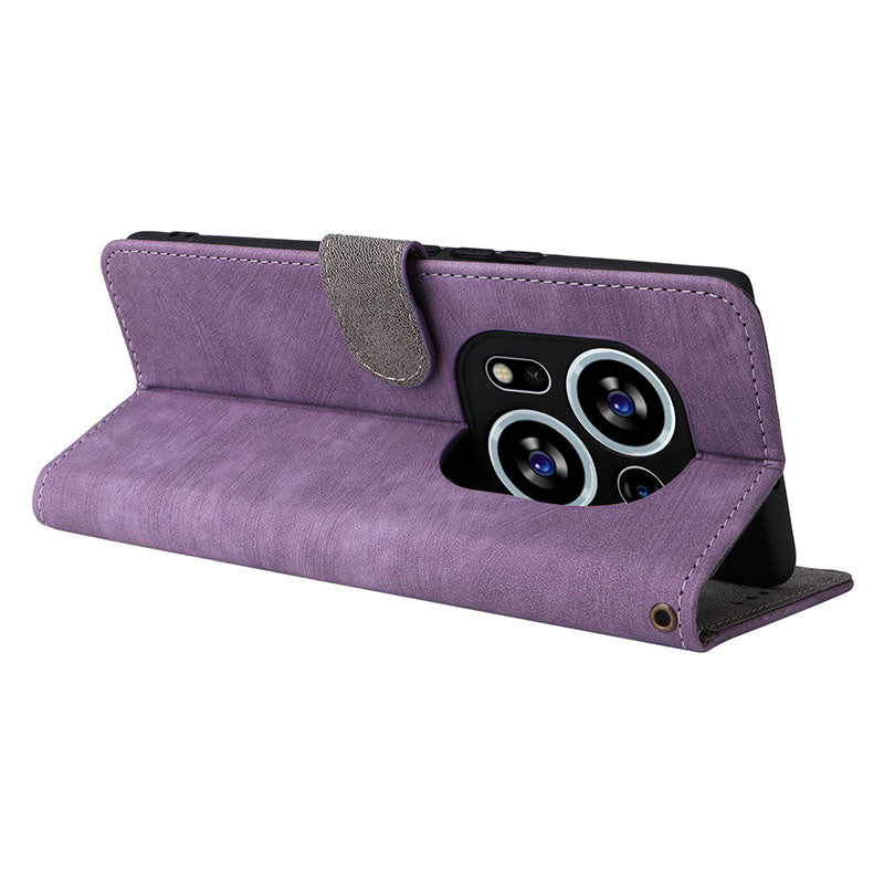 For Tecno Phantom X2 5G / X2 Pro 5G RFID Blocking Phone Case Folio Flip Leather Wallet Stand Cover with Strap