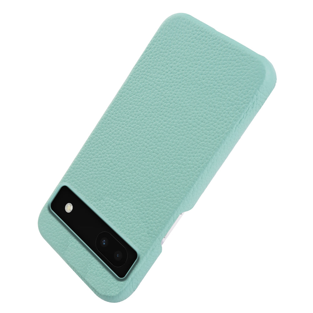 Back Cover for Google Pixel 6a Genuine Cow Leather+PC Anti-scratch Phone Case Compatible with MagSafe