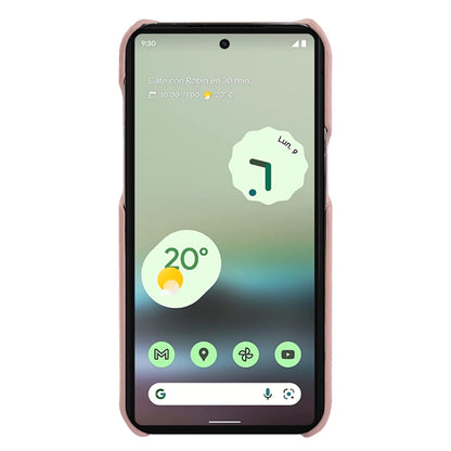 Back Cover for Google Pixel 6a Genuine Cow Leather+PC Anti-scratch Phone Case Compatible with MagSafe