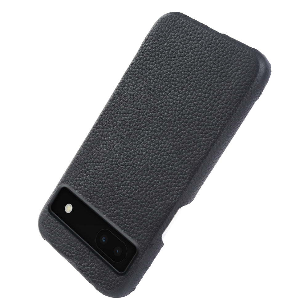Back Cover for Google Pixel 6a Genuine Cow Leather+PC Anti-scratch Phone Case Compatible with MagSafe