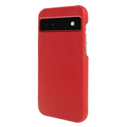 Back Cover for Google Pixel 6a Genuine Cow Leather+PC Anti-scratch Phone Case Compatible with MagSafe