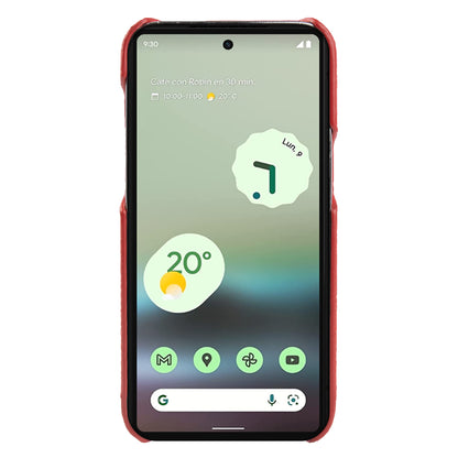 Back Cover for Google Pixel 6a Genuine Cow Leather+PC Anti-scratch Phone Case Compatible with MagSafe