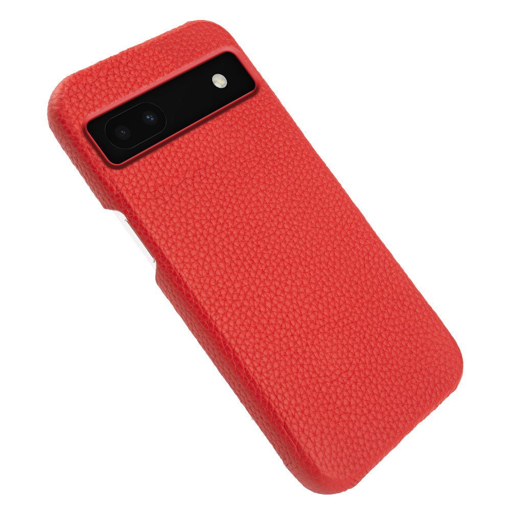 Back Cover for Google Pixel 6a Genuine Cow Leather+PC Anti-scratch Phone Case Compatible with MagSafe