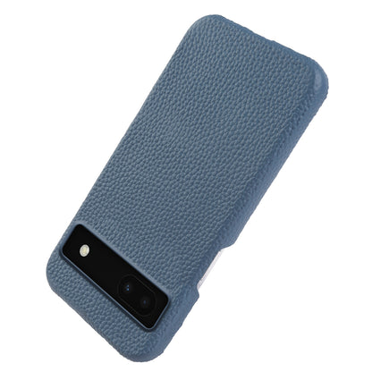 Back Cover for Google Pixel 6a Genuine Cow Leather+PC Anti-scratch Phone Case Compatible with MagSafe