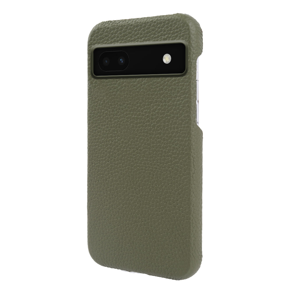 Back Cover for Google Pixel 6a Genuine Cow Leather+PC Anti-scratch Phone Case Compatible with MagSafe