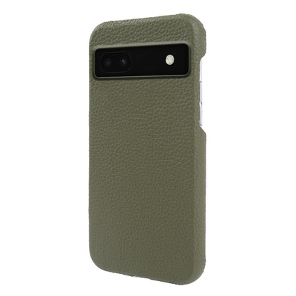 Back Cover for Google Pixel 6a Genuine Cow Leather+PC Anti-scratch Phone Case Compatible with MagSafe
