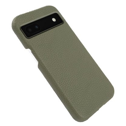 Back Cover for Google Pixel 6a Genuine Cow Leather+PC Anti-scratch Phone Case Compatible with MagSafe