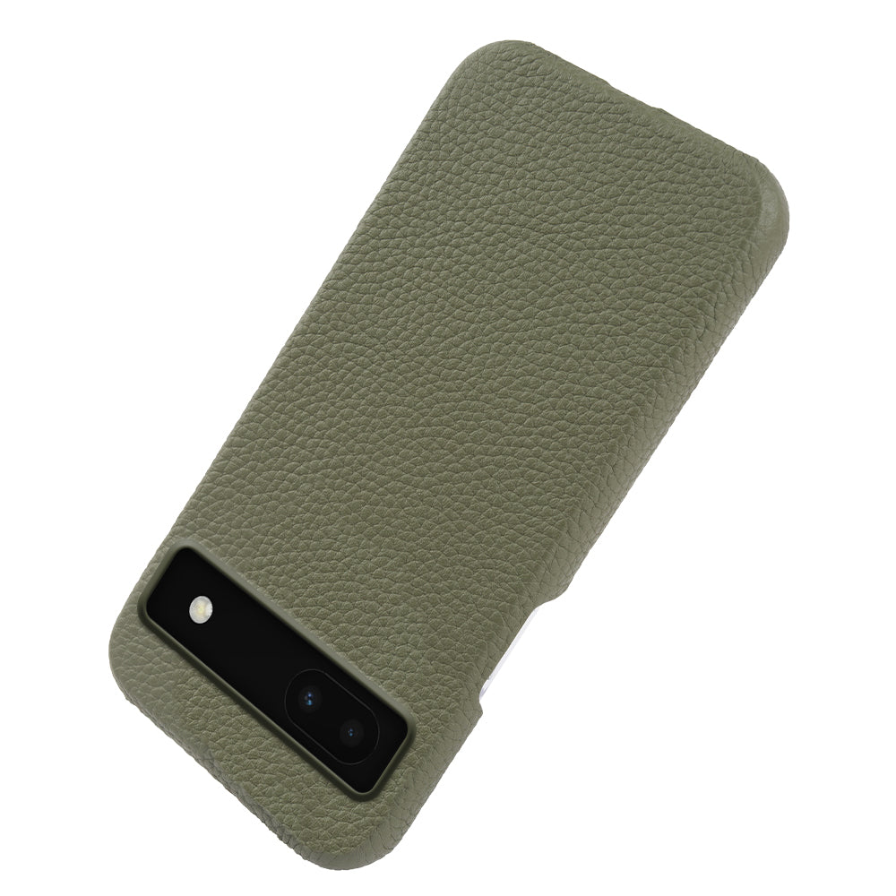 Back Cover for Google Pixel 6a Genuine Cow Leather+PC Anti-scratch Phone Case Compatible with MagSafe