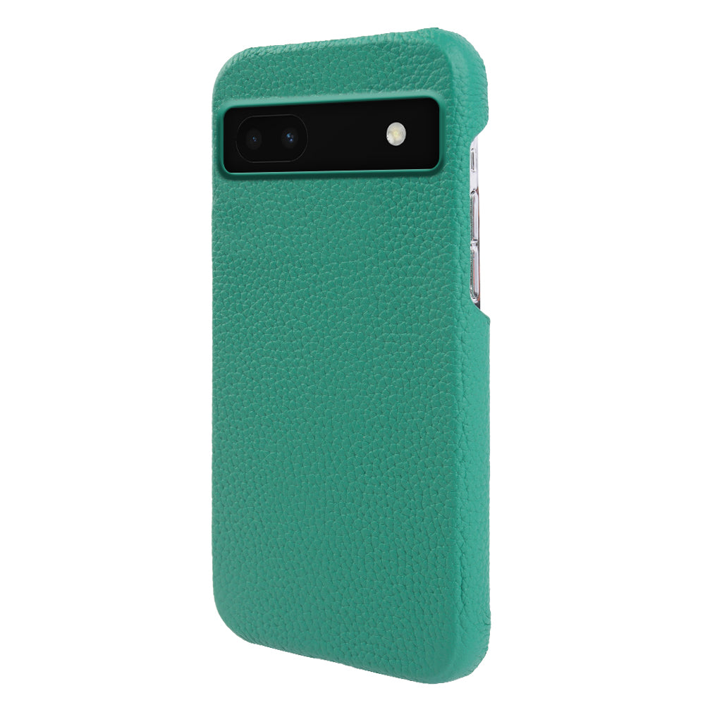 Back Cover for Google Pixel 6a Genuine Cow Leather+PC Anti-scratch Phone Case Compatible with MagSafe